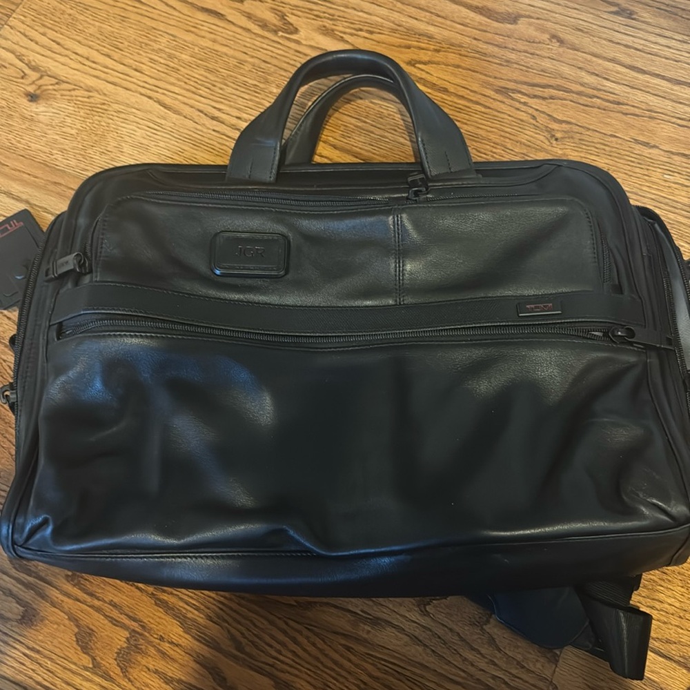 Tumi Black Leather Men's Briefcase